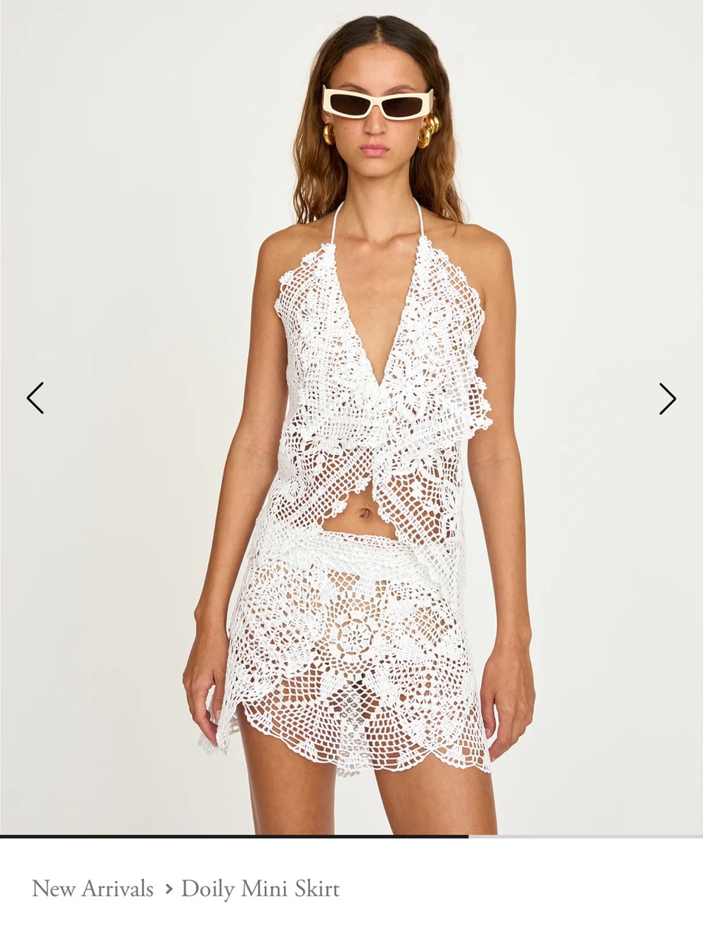 Eliou White Crochet Halter *NWT*